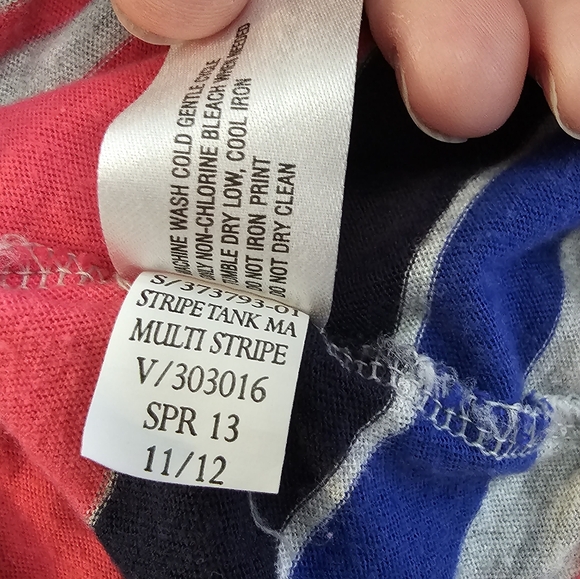 Gap Maternity Women's Stripped Pink and Blue Tank Maxi Dress Size S - Picture 13 of 13